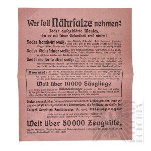 Germany - Advertising Leaflet for Dietary Supplements by Schloss Bergfried Company, Who Should Reach for Dietary Supplements (