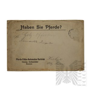 Germany - Advertising Envelope Do You Have Horses? Sale of Horse Feeding Machines Georg Schneider, Bielefeld (