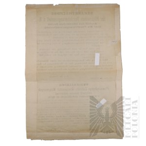 Third Reich - Announcement of the General Mutual Insurance Company of the Legal and Public Institution on Compulsory Fire Insurance. Warsaw District.