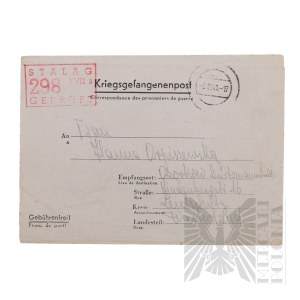 III Rzesza - List ze Stalagu XVII B Krems-Gneixendorf, rok 1941.