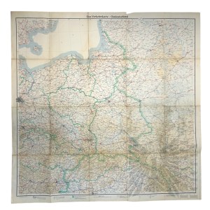 III Rzesza - Mapa Gea-Verkehrskarte - Deutschland w skali 1:1000000.