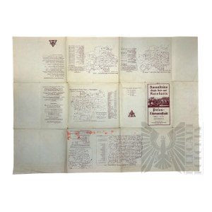 III Rzesza - Mapa Posen-Litzmannstadt w skali 1:300000.