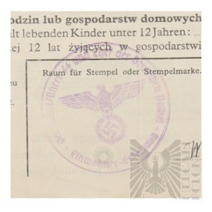 Third Reich - Notification of the Purpose of the Police Population Statement of Vladimir Downar under the name of Wladyslaw Knapik.