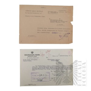 PRL - Polecenie Przekazania Akt Sprawy gen. bryg. Jerzego Ferek-Błeszyńskiego do Państwowego Zakładu Emerytalnego w Warszawie.