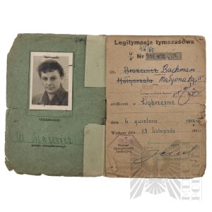 PRL - Legitymacja Tymczasowa Małgorzaty Brazewicz. Olsztyn.