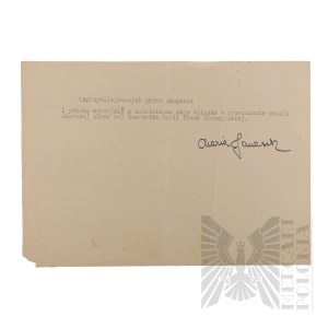 People's Republic of Poland - Letters from Maria Janasek to the State Pension Institution regarding pensions (Brig. Gen. Jerzy Ferek-Bleszynski)