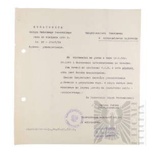 PRL - Odpis Pisma Kuratorium Szkolnego Pomorskiego. Włodzimierz Downar