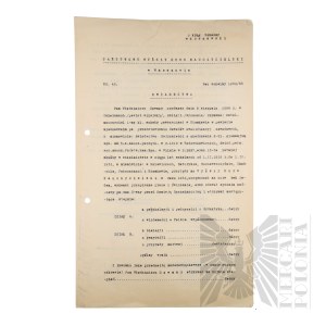 People's Republic of Poland - A copy of the Certificate of Completion of the State Higher Learning Course of Vladimir Downar.