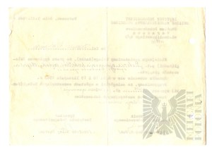 PRL - Notice of Acceptance of Master's Thesis for Defense. Signed by Prof. Stefan Baley (regarding Włodzimierz Downar). Warsaw
