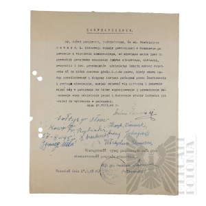 PRL - Certificate on the Secret Teaching of the Mother Tongue by Vladimir Downar during World War II.