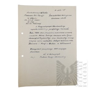 PRL - Application to the Court with Attachments for the Restoration of the Birth Certificate of Janina Downar.