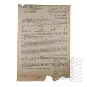 People's Republic of Poland - Letter from the State Pension Fund to Maria Janasek. (Brig. Gen. Jerzy Ferek-Bleszynski)