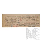PRL - Pismo Państwowego Zakładu Emerytalnego do Marii Janasek. (gen. bryg. Jerzy Ferek-Błeszyński)