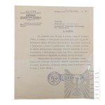 PRL - Orzeczenie Lekarskie Wraz z Wypowiedzeniem Stosunku Służbowego Włodzimierza Downara.