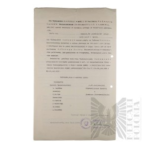 People's Republic of Poland - Copy of the Certificate of Completion of the State Higher Teacher Training Course. Włodzimierz Downar. Warsaw.