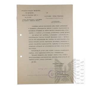 PRL - Odpis Pisma Inspektora Szkolnego Włocławskiego we Włocławku. Włodzimierz Downar.