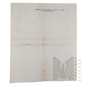 PSZnZ - Copy of Certificate of Service in the Polish Air Force by Cpl. Walerian Stolarczyk. Suffolk.