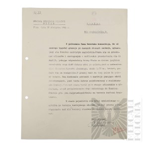 PSZnZ - 2nd Infantry Rifle Division. Letter on Counterintelligence Activities.