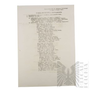 PSZnZ - 2nd Infantry Rifle Division Daily Order dated 8.07.1943 Transmitting the Daily Order of the Acting Commander-in-Chief dated 5.07.1943 Informing of the Death of Lieutenant General Władysław Sikorski.