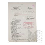 II RP - Odpis Awansu Generalskiego gen. bryg. Jerzego Ferek-Błeszyńskiego.