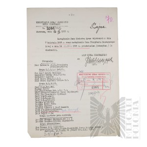 II RP - Copy of the General Promotion of Brig. Gen. Jerzy Ferek-Bleszynski.