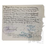 II RP - Orzeczenie Lekarskie Centrum Wyszkolenia Sanitarnego Szpital Szkolny w Warszawie dla kpt. pil. Józefa Mickiewicza z Podpisem Komendanta Szpitala dra Szwojnickiego Ofiary Zbrodni Katyńskiej.