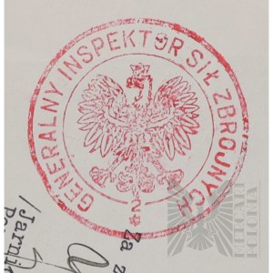 II RP - Copy of the Certificate of Service of Brig. Gen. Jerzy Ferek-Bleszynski.