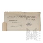 II RP - Trzy Deklaracje gen. bryg. Jerzego Ferek-Błeszyńskiego: o Złożeniu Przysięgi w Wojsku Polskim, o Zaznajomieniu się z Regulaminem Służby oraz o Przyjęciu Rozkazu.