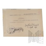 II RP - Trzy Deklaracje gen. bryg. Jerzego Ferek-Błeszyńskiego: o Złożeniu Przysięgi w Wojsku Polskim, o Zaznajomieniu się z Regulaminem Służby oraz o Przyjęciu Rozkazu.