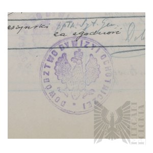 II RP - Copy of the Record Card of Brig. Gen. Jerzy Ferek-Bleszynski.