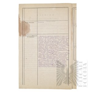 II RP - Application for the Silver Cross of Merit for Adam Zenon Szymanski of the 5th Baon of the Border Protection Corps in Luzki.