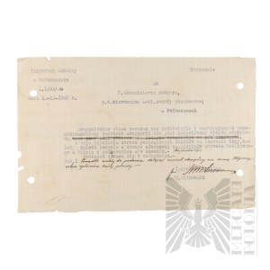 II RP - Confirmation of the Submission of Documents by Vladimir Downar. Połoczany.
