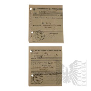 II RP - Zestaw Potwierdzeń Wpłat Dokonanych przez Jerzego Downara.