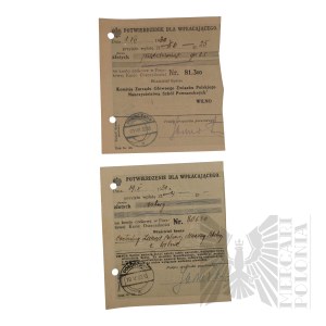 II RP - Zestaw Potwierdzeń Wpłat Dokonanych przez Jerzego Downara.