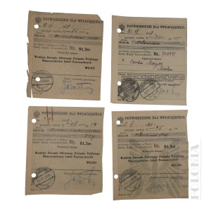II RP - Set of Confirmation of Payments Made by Jerzy Downar.