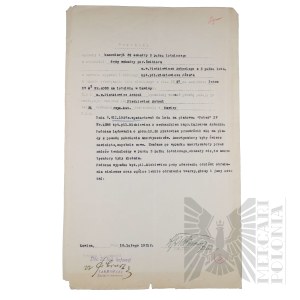 II RP - Protokół Wypadku Lotniczego kpt. pil. Józefa Mickiewicza, 3 Pułk Lotniczy, Poznań - Ławica.