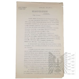 II RP - Report of Capt. Pil. Józef Mickiewicz, 3rd Aviation Regiment, Poznań - Ławica.