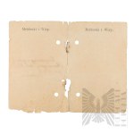 II RP - Fragment Dowodu Osobistego Włodzimierz Downara. Wilejka.