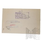 II RP - Wniosek o Wypłatę z Izby Skarbowej kpt. pil. Józefa Mickiewicza, 3 Pułk Lotniczy, Poznań - Ławica.