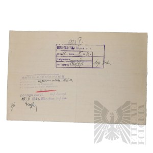 II RP - Request for Disbursement from the Tax Chamber of Capt. Pil. Józef Mickiewicz, 3rd Aviation Regiment, Poznań - Ławica.