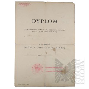 II RP - Diploma of the Bronze Medal for long service. Radom.
