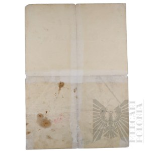 II RP - Diploma of the Bronze Medal for long service. Radom.