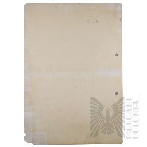 II RP - Diploma of the Bronze Medal for long service. Warsaw.