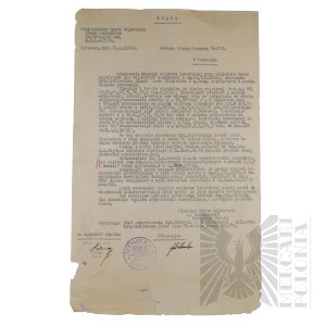 II RP - Orzeczenie Komisji Wojskowo-Lekarskiej Przy Ministerstwie Spraw Wojskowych o Przeniesieniu w Stan Spoczynku kpt. pil. Józefa Mickiewicza, 3 Pułk Lotniczy, Poznań.