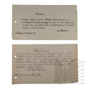 II RP - Vladimir Downar. Cash Receipt. Połoczany.