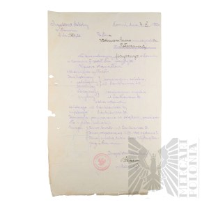 II RP - Skierowanie na Kurs Wakacyjny w Toruniu dla Włodzimierza Downara.