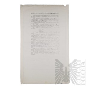 II RP - Provisional Qualification List of Brig. Gen. Jerzy Błeszynski with Handwritten Signature of Gen. Piskor.