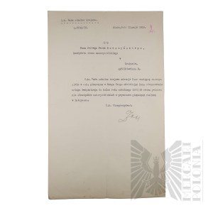 II RP - Act of Appointment of Jerzy Ferek-Bleszynski as Deputy Teacher at C.K. Middle School in New Targ.