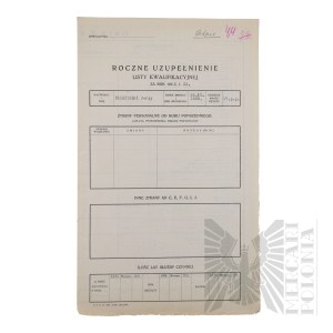 II RP - Annual Supplement to the Qualification List for 1922, 1923 by Brig. Gen. Jerzy Ferek-Bleszyński.