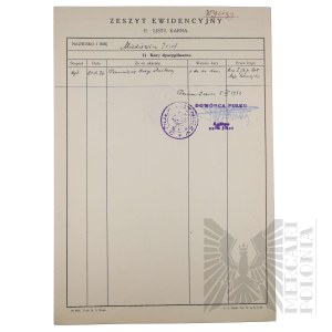 II RP - Record Notebook of Capt. Pilot Joseph Mickiewicz.